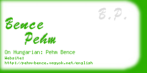 bence pehm business card